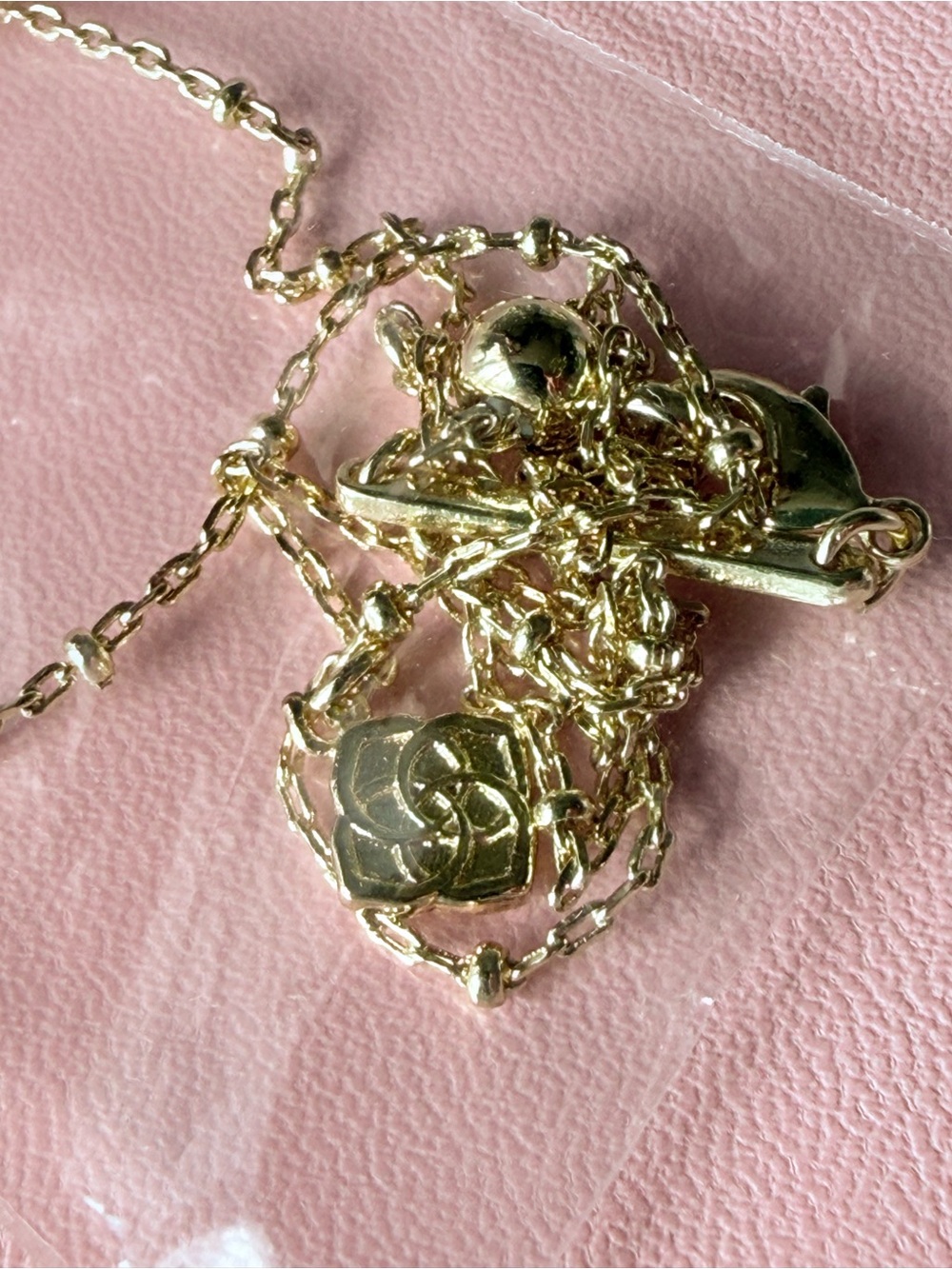 Kendra Scott x LoveShackFancy Pink Enamel Bow Necklace with Pearl 16” - Picture 3 of 6